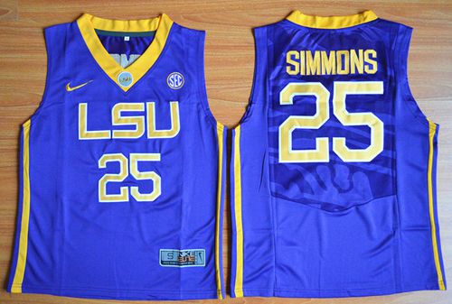 Tigers #25 Ben Simmons Purple Basketball Stitched Youth NCAA Jersey